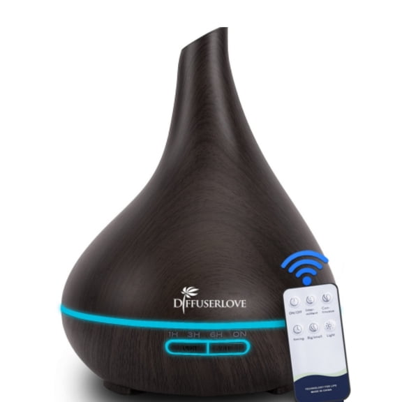 Diffuserlove 500 ml Aromatherapy Humidifier Diffuser - Adjustable Spray Mode and Automatic Waterless Shut-off Diffuser for Humidifying. Suitable for offices, homes, bedrooms, and living rooms.