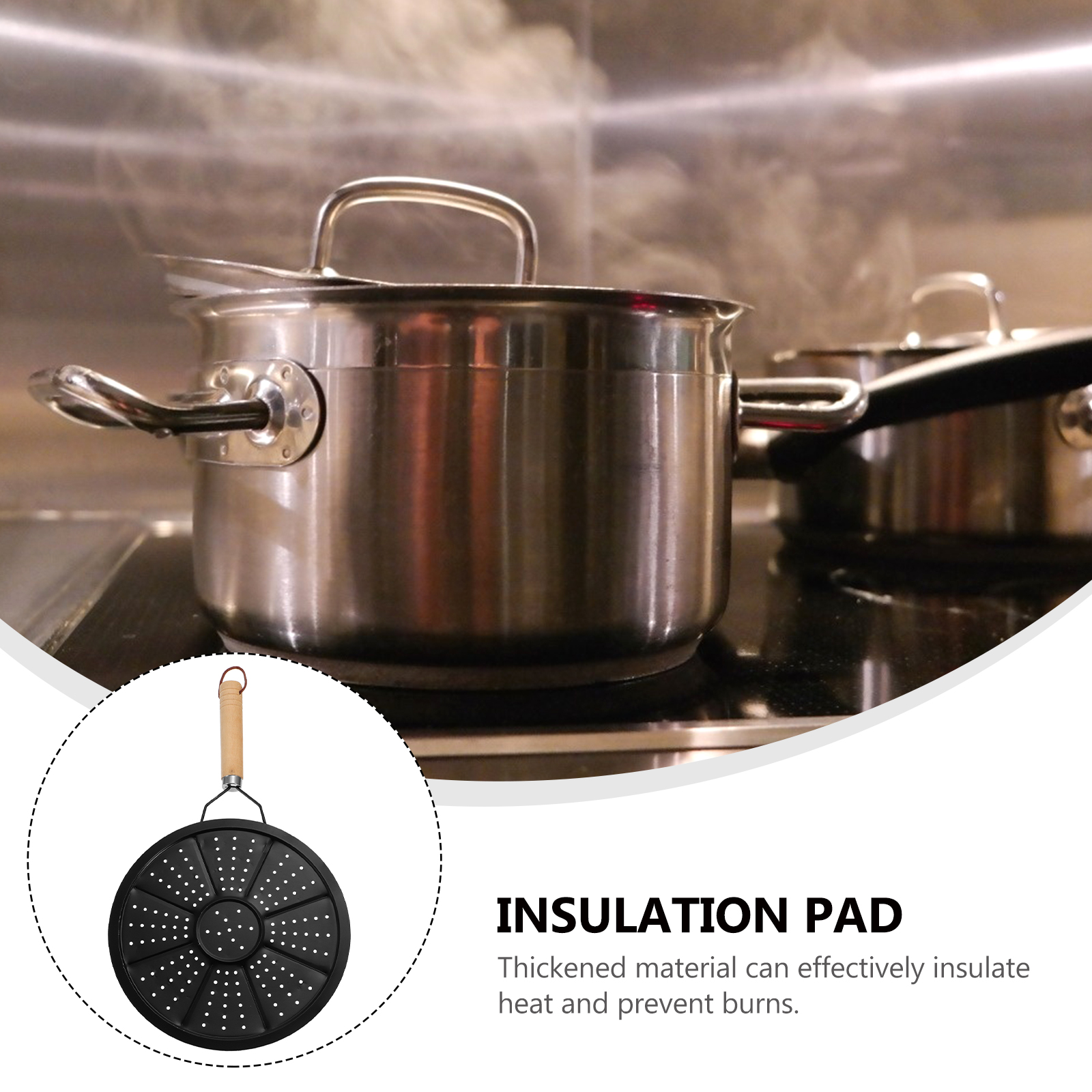 Diffuserpad Plate Induction Handle Kitchen Simmer Adapter Steel