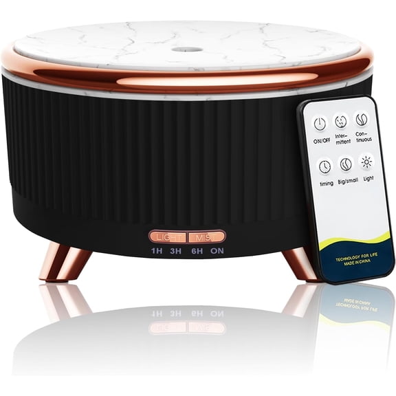 Diffusers for Essential Oils Large Room Humidifier, 500ml Aromatherapy Diffuser Cool Mist Humidifier with Remote Control,7 Colors Lights & 3 Mist Mode Waterless Auto Off for Women Office Home White