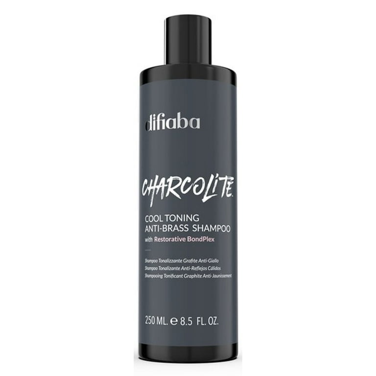 Difiaba Charcolite Cool Toning Anti-Brass Shampoo, Clean Purify