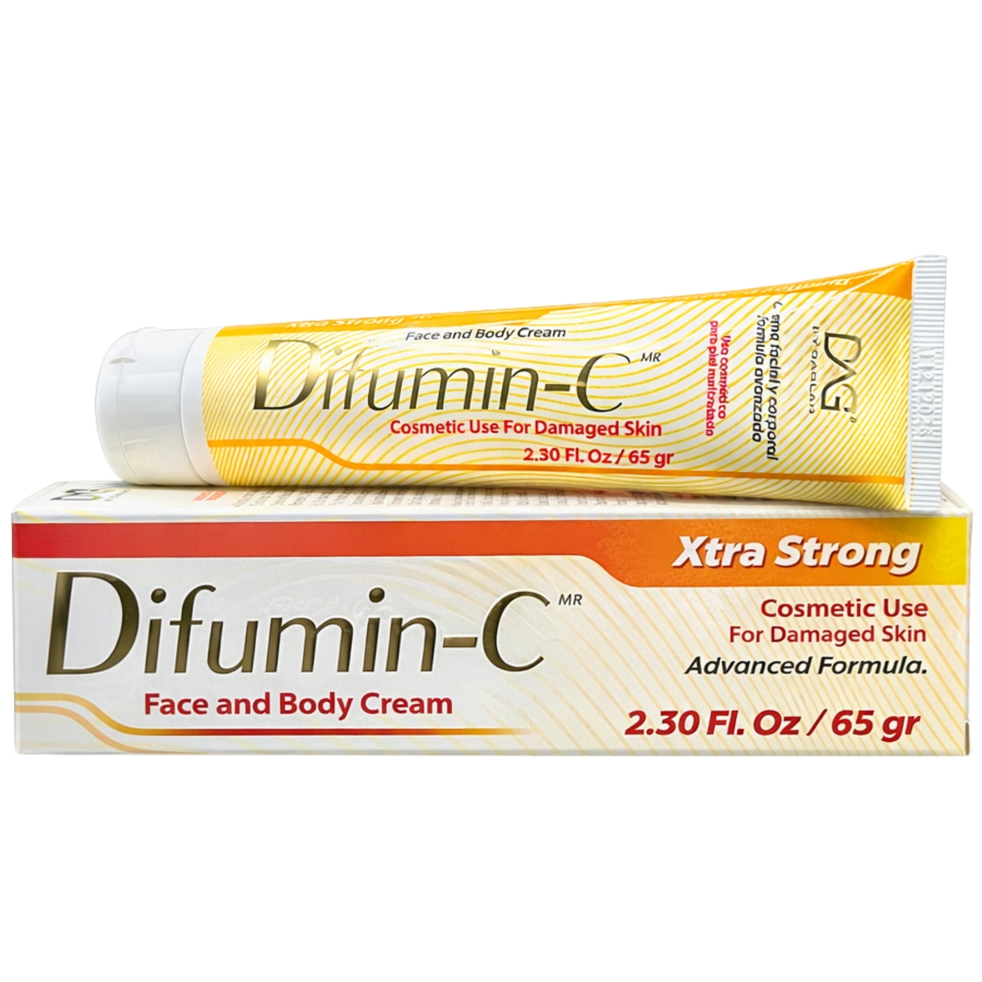 Difumin-C Face and Body Cream, Vitamin C Skin Care Cream, Lightweight Moisturizing Cream for Daily Use, All Skin Types, 2.30 fl oz / 65 g