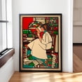Hub Dig Dig 1909 Woman Reading A Book Feminist Wall Art Interior Classic ...