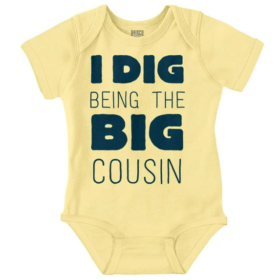 Dig Being Big Cousin Family Little Romper Boys or Girls Infant Baby Brisco Brands NB