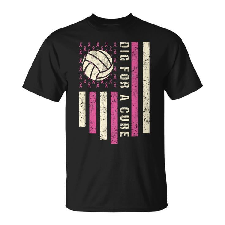Dig For A Cure Breast Volleyball Pink Volleyball Pink Out T-Shirt ...