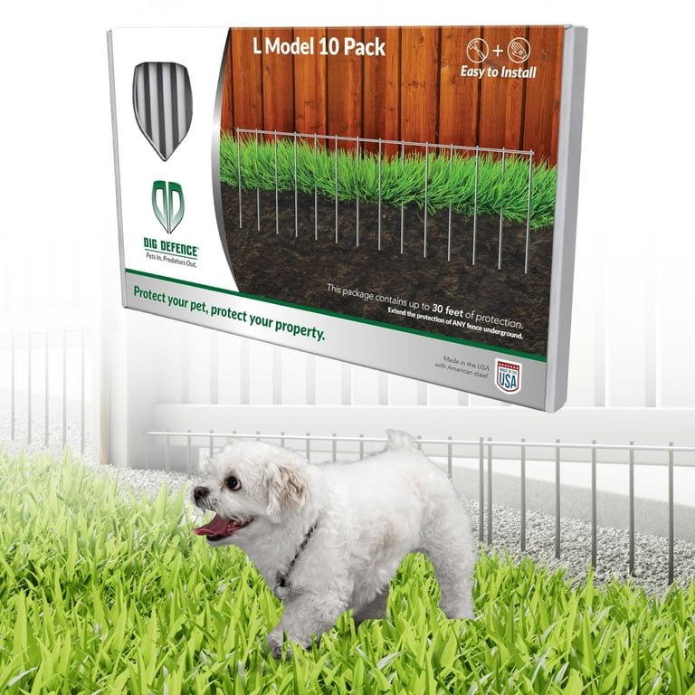 Easy Install Dig Defence 10 Pack Large Animal Barrier Galvanized Steel Yard Guard 10 x32 Walmart