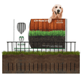 thumbnail image 1 of Dig Defence Dog Fence No Dig Barrier Fence Panels for Small Medium Pets 25 Pk up to 75 ft Powdered Coated Black, 1 of 11