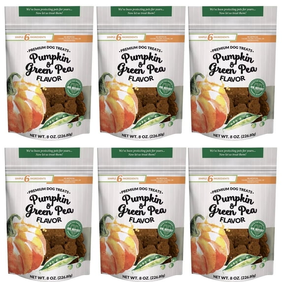Dig Defence Premium Dog Treats Pumpkin and Green Pea Healthy Gourmet Dog Training Treats 6 Bags