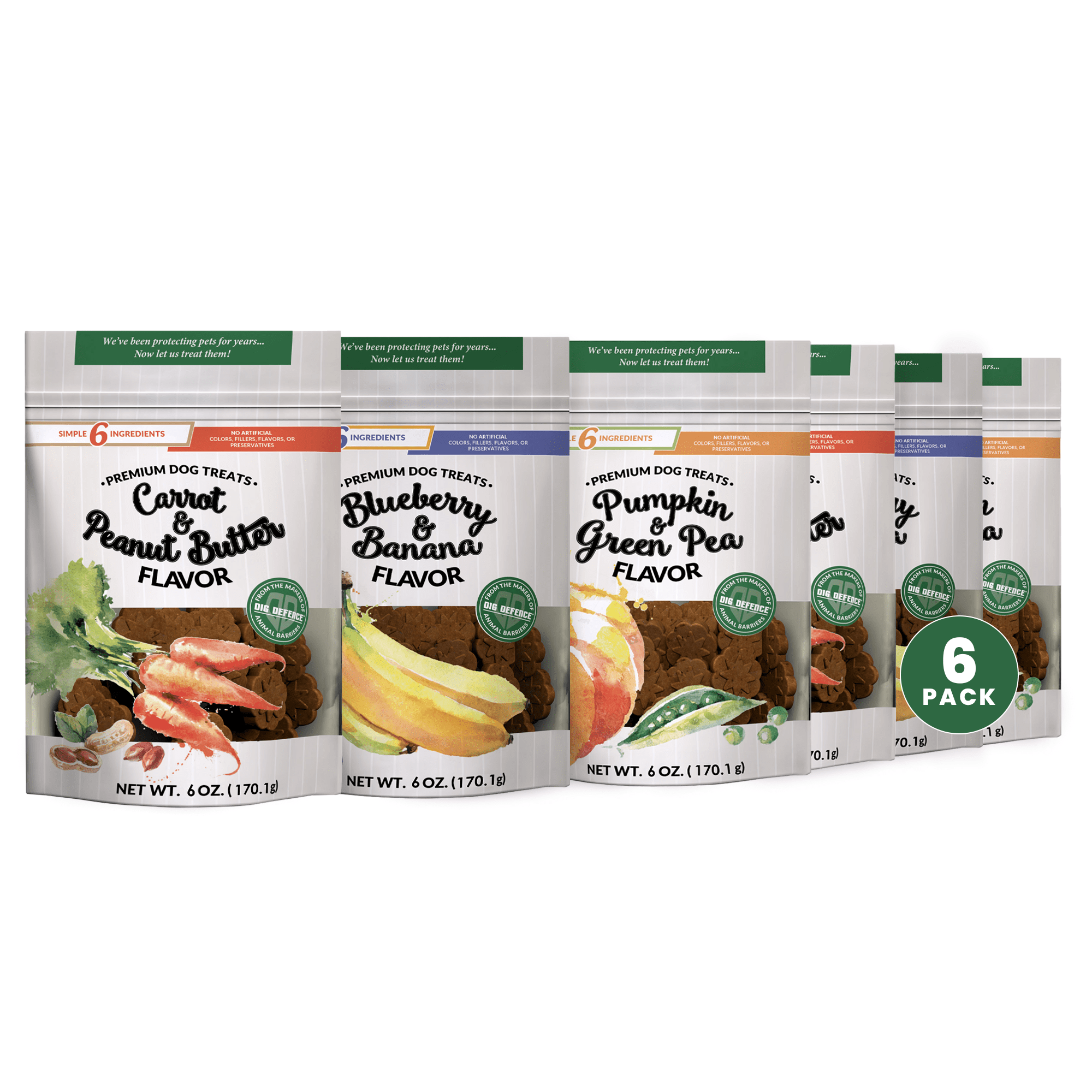 Dig Defence Premium Dog Treats Variety Pack Training Treats for Dogs 6 ...