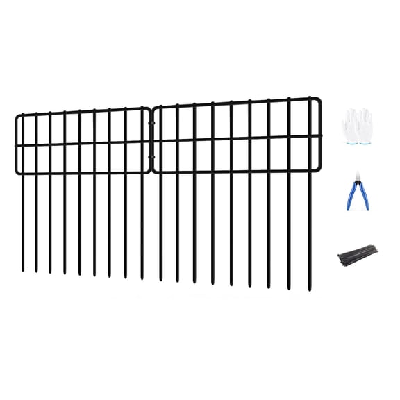 No Dig Fence, Animal Barrier Fence, Fence Barrier for Bottom, Rabbit Fencing for Garden, Dog Fences Barrier, Rustproof Metal Fences Border for Outdoor