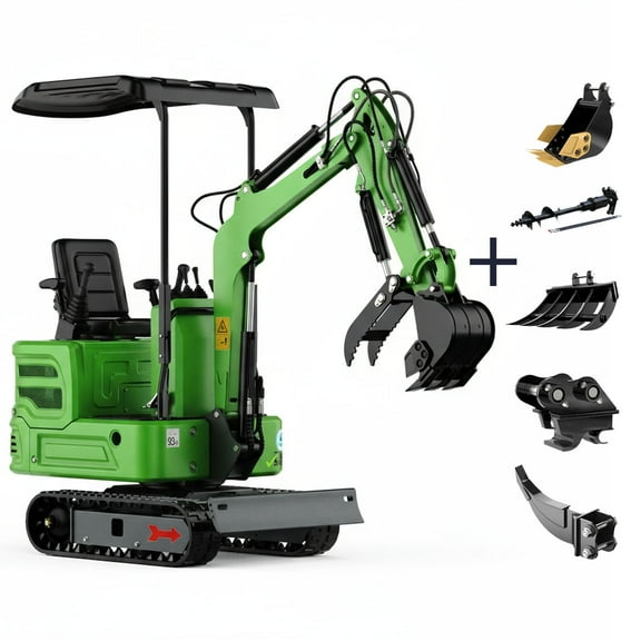DigMaster 1.2-Ton Mini Excavator Equipped With an Upgraded Operating System and a 13.5HP B&S Gasoline Engine is Suitable for Gardens Farms and More