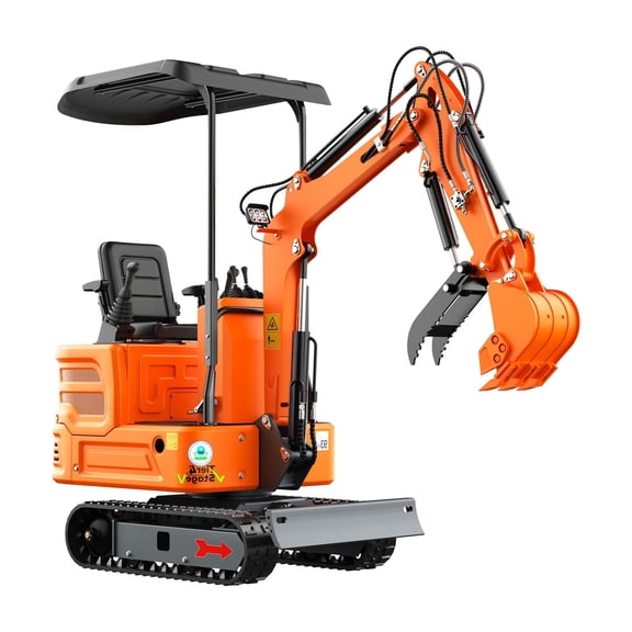 DigMaster 1.2-Ton Mini Excavator Equipped with Pilot System 13.5HP B&S Petrol Engine Suitable for Homes Farms Municipal Parks Etc EPA Certification