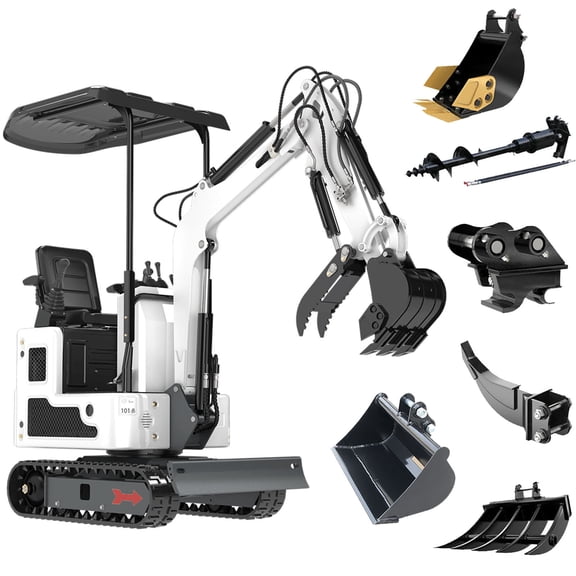 DigMaster 1.2-Ton Mini Excavator Equipped with Pilot System 13.5HP B&S Petrol Engine Suitable for Homes Farms Municipal Parks Etc EPA Certification