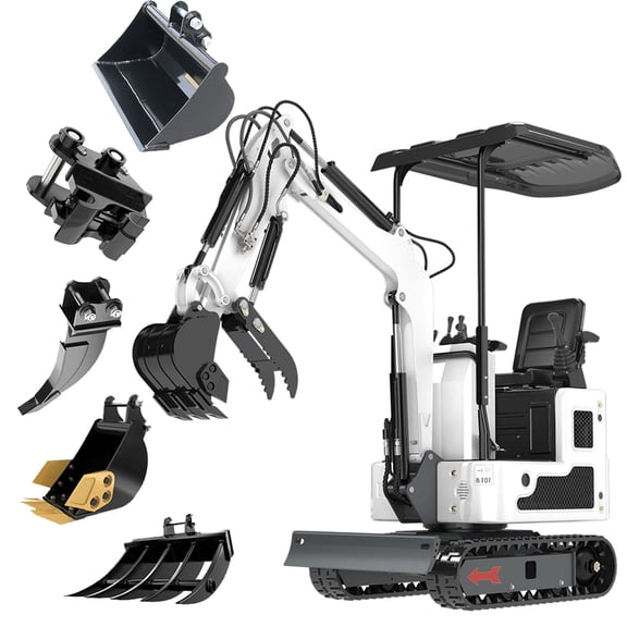 DigMaster 1.2-Ton Mini Excavator Equipped with Pilot System 13.5HP B&S Petrol Engine Suitable for Homes Farms Municipal Parks Etc EPA Certification