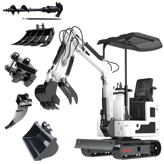 DigMaster 1.2-Ton Mini Excavator Equipped with Pilot System 13.5HP B&S Petrol Engine Suitable for Homes Farms Municipal Parks Etc EPA Certification