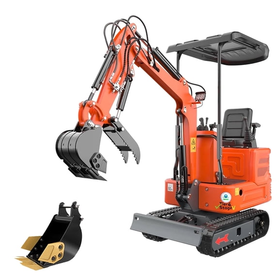 DigMaster 1.2-Ton Mini Excavator Equipped with Pilot System 13.5HP B&S Petrol Engine Suitable for Homes Farms Municipal Parks Etc EPA Certification
