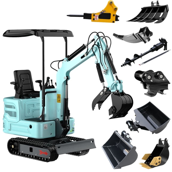 DigMaster 1.4 Ton Mini Excavator Kubota Twin-Cylinder Diesel Engine Equipped with Pilot System for Gardening Landscaping and Indoor Use EPA certified