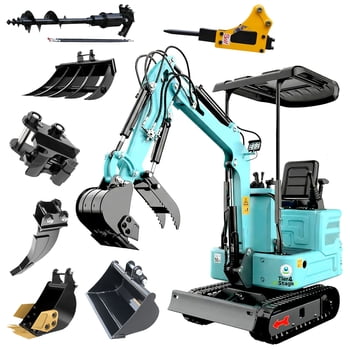 DigMaster 1.4 Ton Mini Excavator Kubota Twin-Cylinder Diesel Engine Equipped with Pilot System for Gardening Landscaping and Indoor Use EPA certified