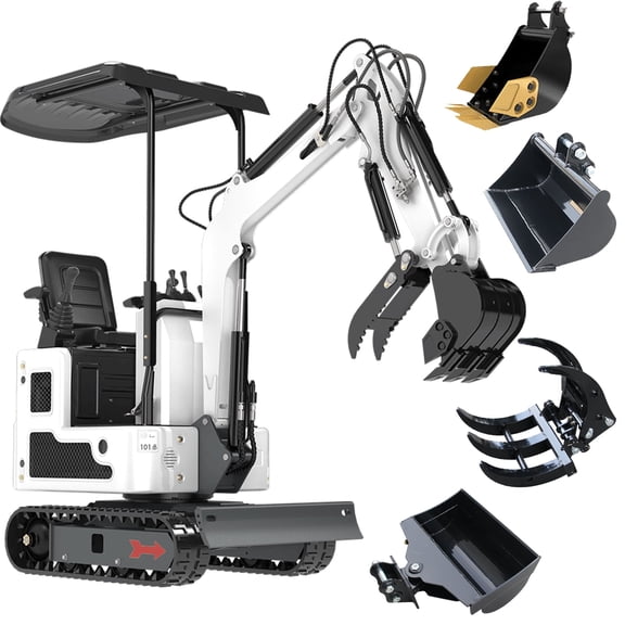 DigMaster 1.2-Ton Mini Excavator Equipped with Pilot System 13.5HP B&S Petrol Engine Suitable for Homes Farms Municipal Parks Etc EPA Certification