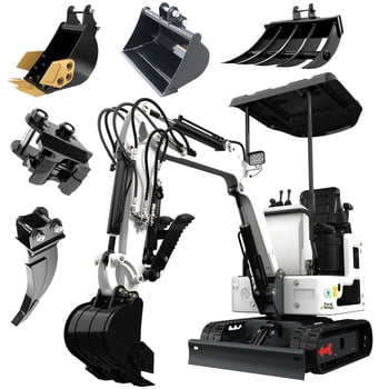 DigMaster 1.2-Ton Mini Excavator Equipped with Pilot System 13.5HP B&S Petrol Engine Suitable for Homes Farms Municipal Parks Etc EPA Certification