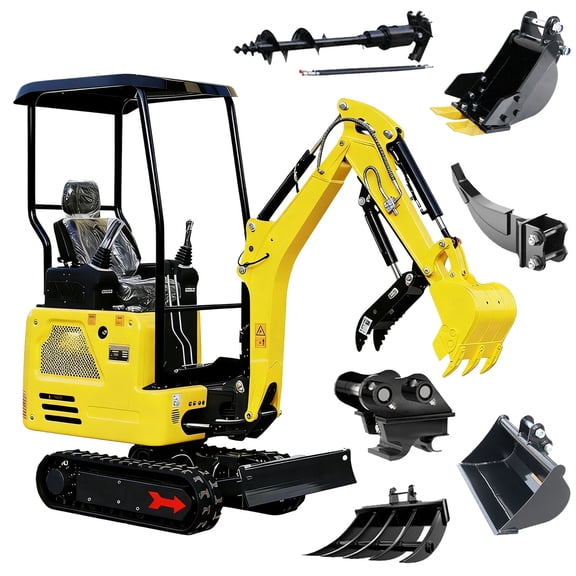 DigMaster 1.8 Ton Mini Excavator Kubota 3-Cylinder Diesel Engine Equipped with Pilot System System Track Extension Side Swing Arm EPA Certification
