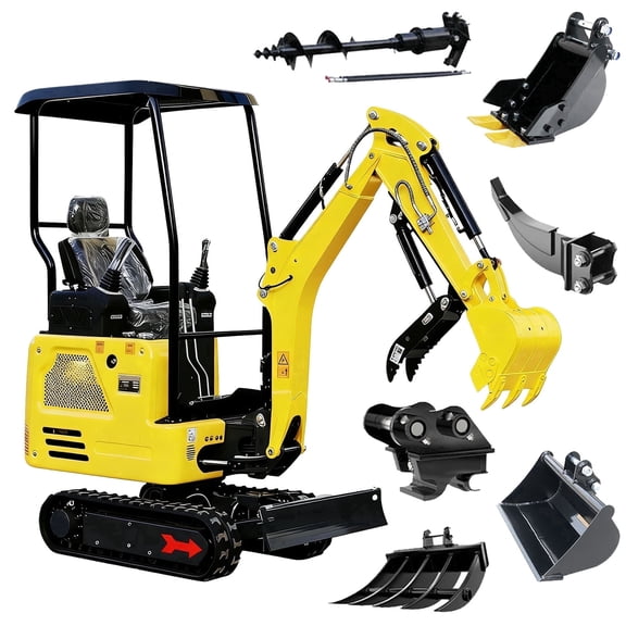 DigMaster 1.8 Ton Mini Excavator Kubota 3-Cylinder Diesel Engine Equipped with Pilot System System Track Extension Side Swing Arm EPA Certification