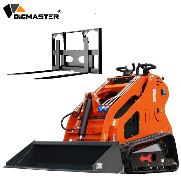 DigMaster 13.5HP Mini Skid Steer Loader B&S gasoline engine 617 lb Lift Compatible Multiple Attachment Farms Yards Forestry and More EPA
