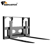 DigMaster 48-Inch Skid Steer Ioader Attachment Pallet Fork High-Strength Steel Doubles Efficiency Suitable For Farms Warehouses and Other Scenarios