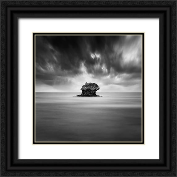 Digalakis, George 12x12 Black Ornate Wood Framed with Double Matting Museum Art Print Titled - A Piece Of Rock 33
