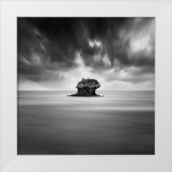 Digalakis, George 12x12 White Modern Wood Framed Museum Art Print Titled - A Piece Of Rock 33