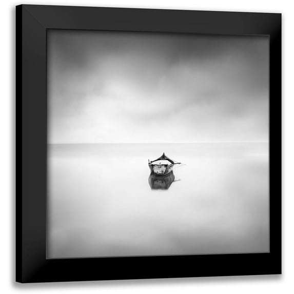 Digalakis, George 15x15 Black Modern Framed Museum Art Print Titled - Lonely Boat