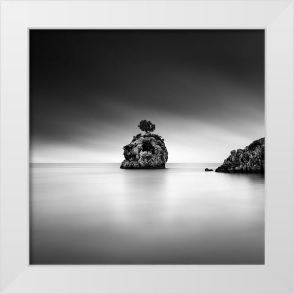 Digalakis, George 26x26 White Modern Wood Framed Museum Art Print Titled - A Piece Of Rock 32