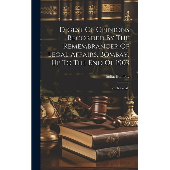 Digest Of Opinions Recorded By The Remembrancer Of Legal Affairs, Bombay, Up To The End Of 1903: (confidential.) (Hardcover)