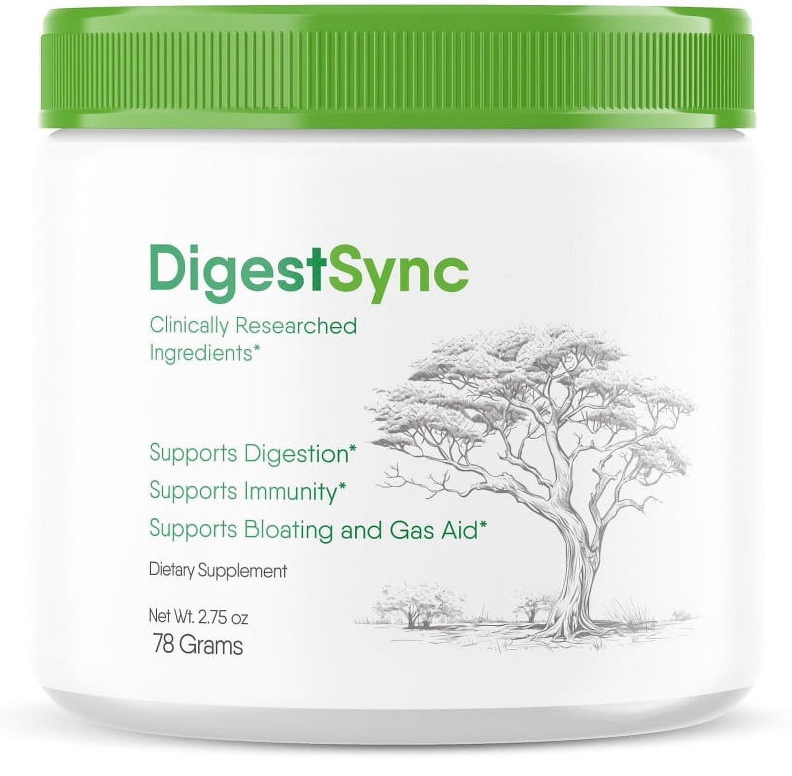 Digest Sync, Official DigestSync Natural Gut Breakthrough, Supplement, Daily Nutrition in a Jar for Weight Loss, Digestive Wellness, Powder Reviews (30 Servings)