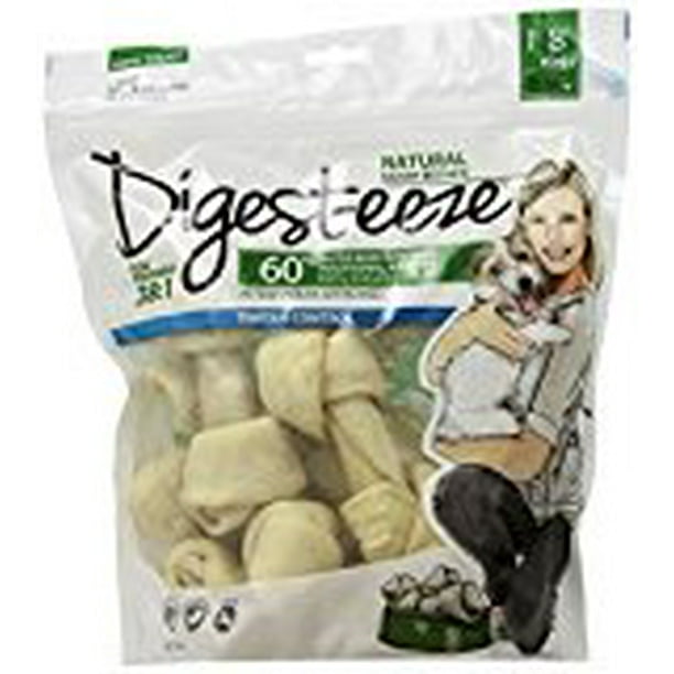 Digesteeze Natural Rawhide Bones for Dogs, 8Count