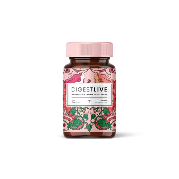 DigestLIVE Herbal Laxatives for Constipation Relief for Women, 100 Capsules