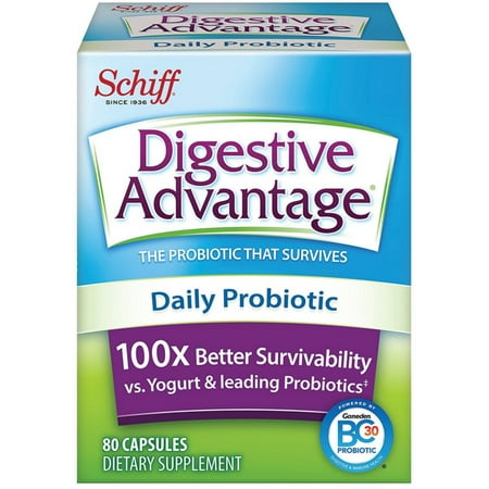 Digestive Advantage Daily Probiotic - Survives Better Than 50 Billion Capsules 80 Each - (Pack of 4)