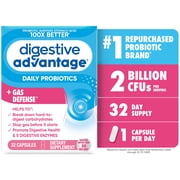 Digestive Advantage Gas Defense Probiotics For Women And Men, Digestive Enzymes For Gut Health, 32 Capsules