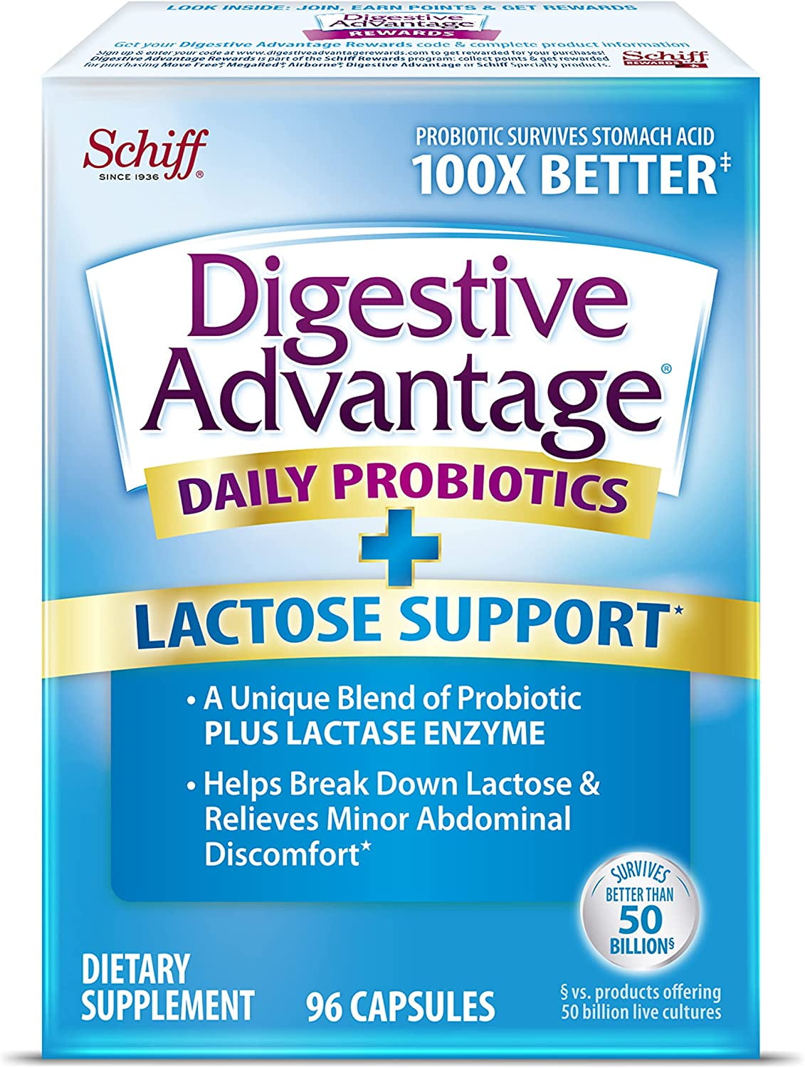 Digestive Advantage Lactose Defense with Lactase Enzymes & Probiotics