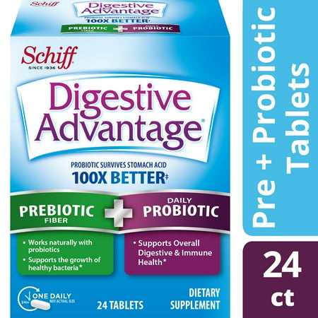 Digestive Advantage Prebiotic Fiber Plus Probiotic - 24 Tablets