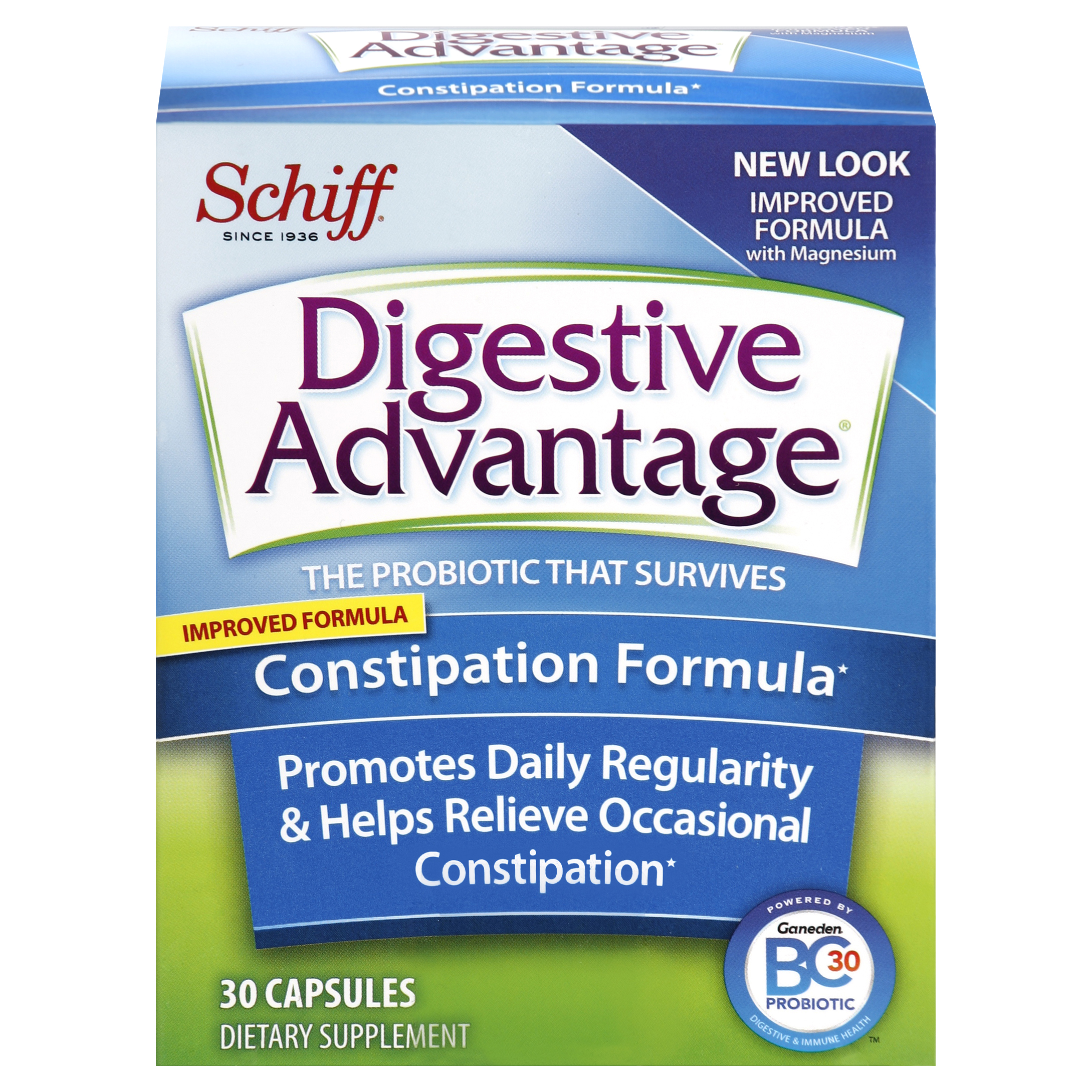 Digestive Advantage Probiotic Constipation Relief Capsule, 30 Count, 36/Carton -DVA00146 - image 1 of 2