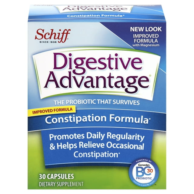 Digestive Advantage Probiotic Constipation Relief Capsule, 30 Count, 36/Carton -DVA00146