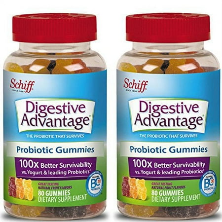 2 Pack - Digestive Advantage Probiotic Gummies, 80 ct