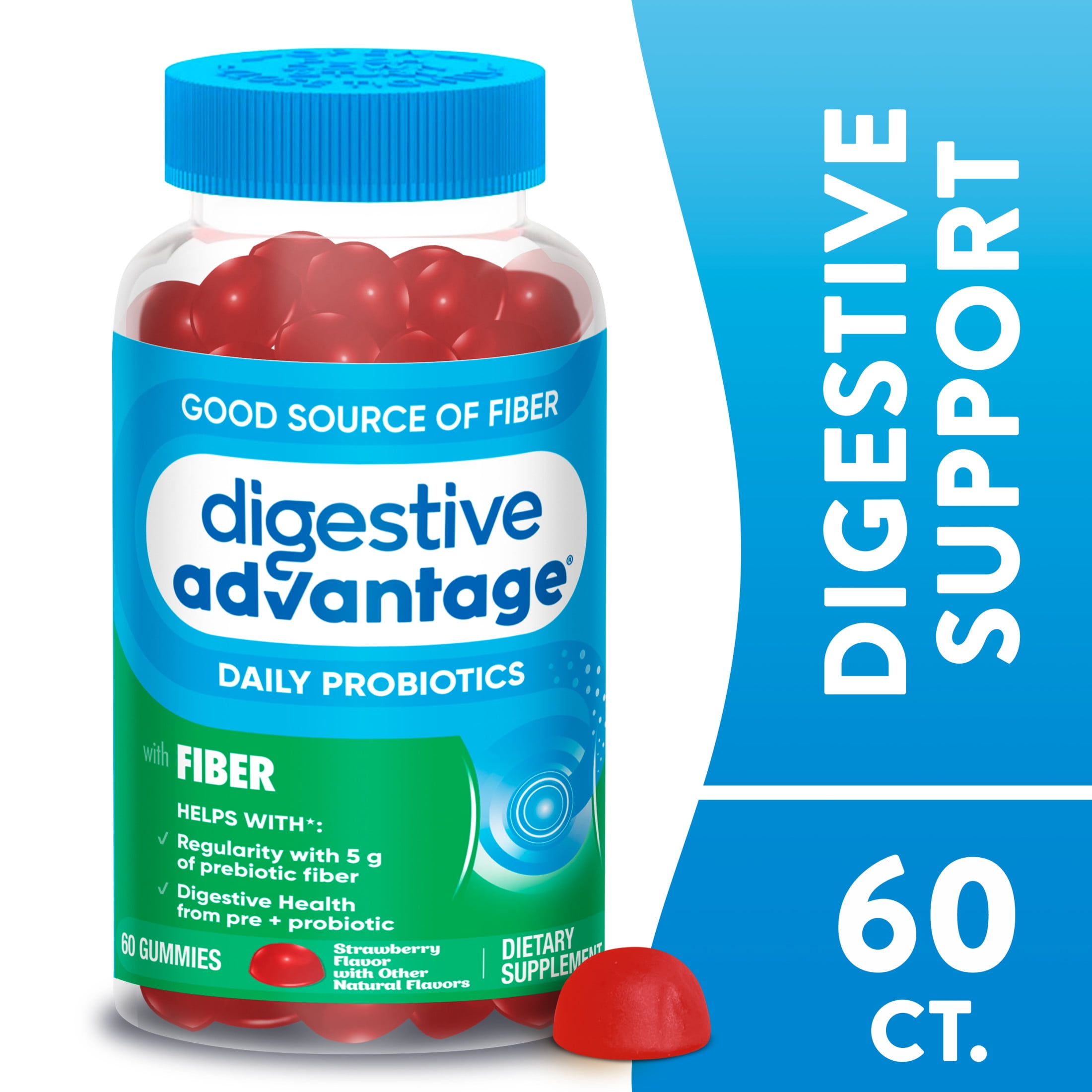 Digestive Advantage Probiotics For Women And Men, Prebiotics Fiber For