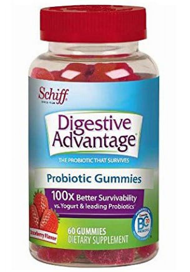 Digestive Advantage Strawberry Daily Probiotic Gummies 60 Count
