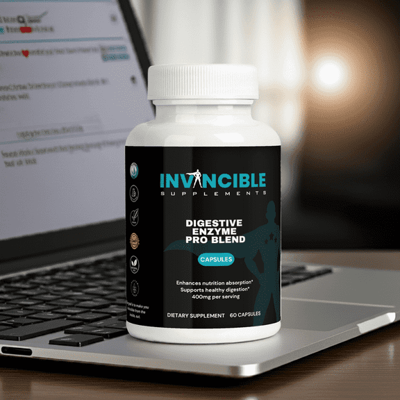 Invincible Supplements Digestive Enzyme Pro Blend Capsules - Supports Protein, Lipid & Carbohydrate Digestion, Nutrient Absorption & Energy