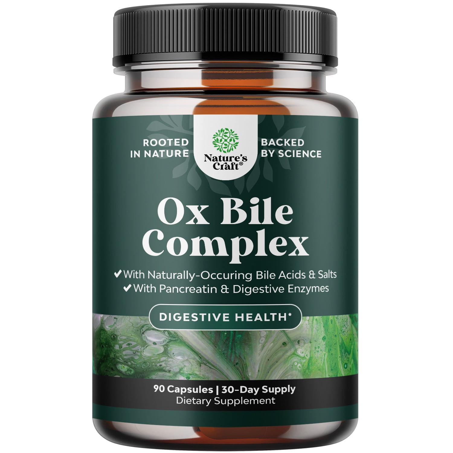 Digestive Enzymes with Ox Bile Supplement Purified Bile Salts