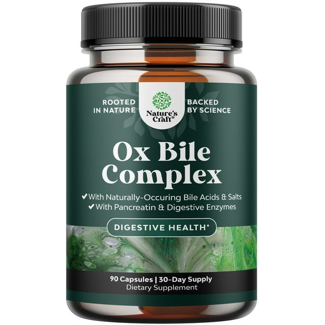 Digestive Enzymes with Ox Bile Supplement Purified Bile Salts