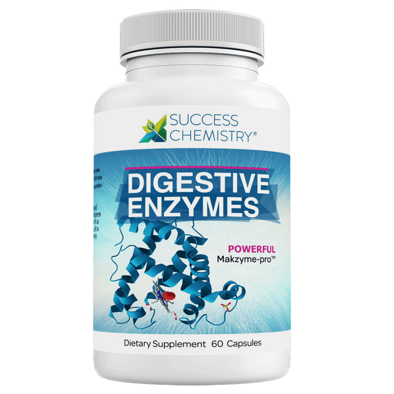 Success Chemistry Digestive Enzymes for General Health & Wellness with Probiotics by Success Chemistry - 60 Capsules