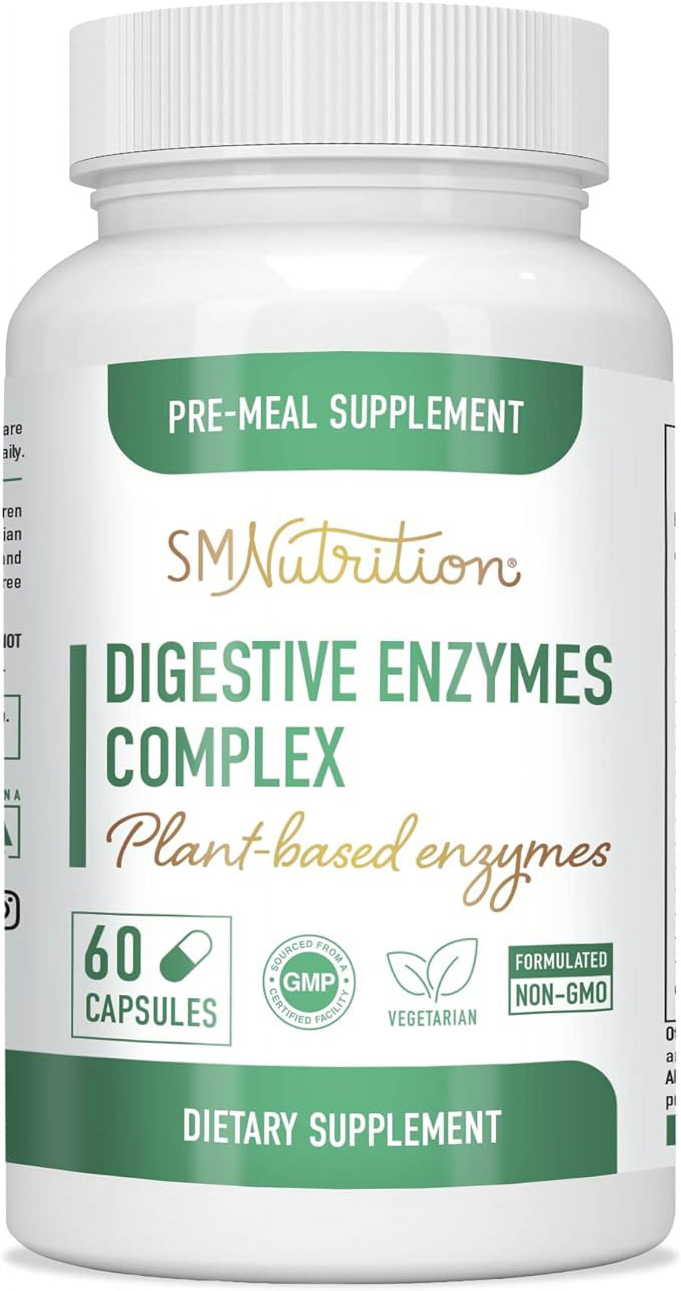 Digestive Enzymes Supplement Gas & Bloating Relief Break Down Dairy