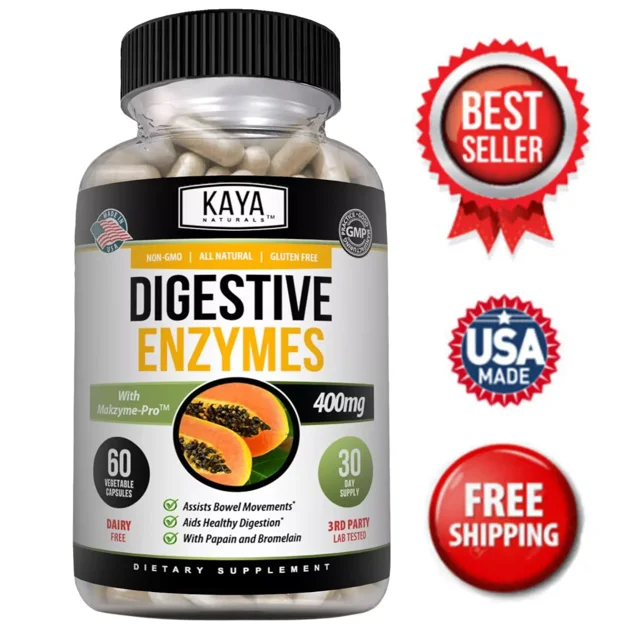 Digestive Enzymes w/ Prebiotic & Probiotics, Gas, Constipation